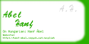 abel hanf business card